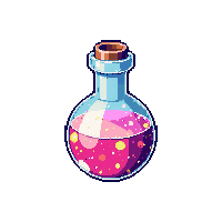 light potion round flask