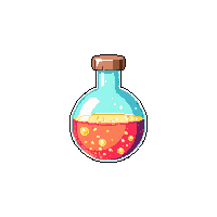 slow time potion round flask
