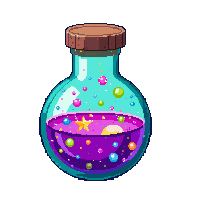 strength potion round flask