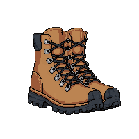 sturdy hiking boots  spike soled