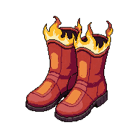 winged boots  fire treaded