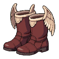 winged boots  rune stitched