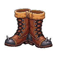 winged boots  spike soled