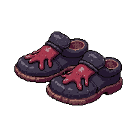 wizard slippers  blood stained