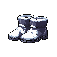 wizard slippers  snow covered