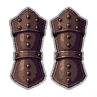 studded gauntlets  scarred leather