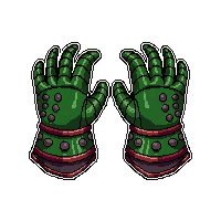 studded gauntlets  venom tipped green
