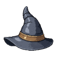wizard pointed hat  polished steel