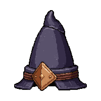wizard pointed hat  rusted iron