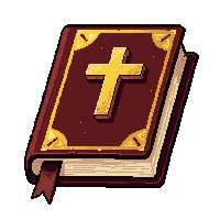 thick spellbook  with golden trim