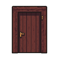 wooden door  slightly ajar with light