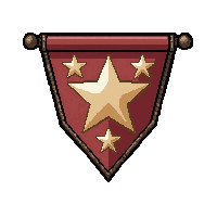 triangular pennant  with star pattern