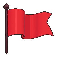 two tailed flag  plain solid color