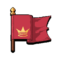 two tailed flag  with crown emblem