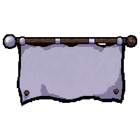 two tailed flag  with silver moon