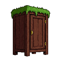 wardrobe armoire  moss covered ancient
