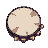 tambourine  broken with cracks