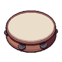 tambourine  covered in dust
