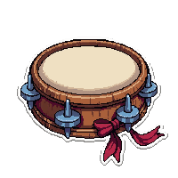 tambourine  ribbon tied