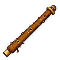 wooden flute  magical glowing
