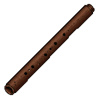 wooden flute  polished mahogany