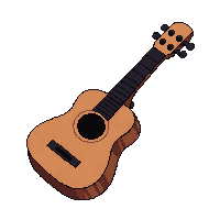 wooden lute  plain natural wood