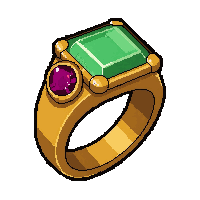 ruby ring  with green emerald