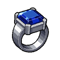 silver ring  with blue sapphire