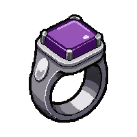 silver ring  with purple amethyst