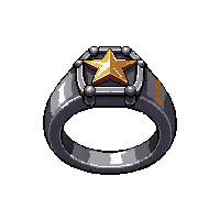 silver ring  with star symbol