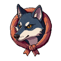 wolf head trophy  wrapped in cloth