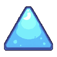 triangular rune  glowing blue ice rune