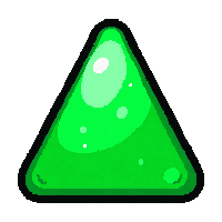 triangular rune  glowing green nature rune