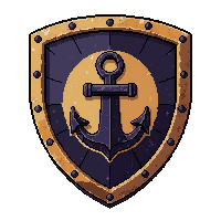 tower shield  with anchor emblem