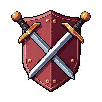 tower shield  with crossed swords