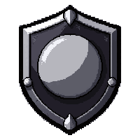 tower shield  with silver moon emblem