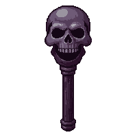 void shadow staff  topped with skull