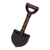 shovel  ancient cracked