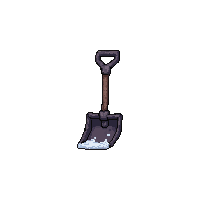 shovel  frost tipped icy