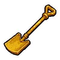 shovel  golden ornate