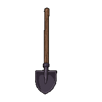 shovel  wooden handle