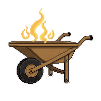 wheelbarrow  magical glowing aura