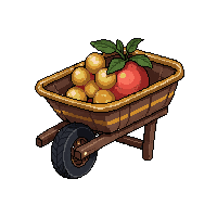 wheelbarrow  ornate gold trimmed