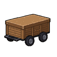 wooden cart  plain unloaded