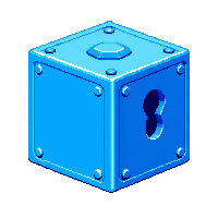 lock block blue