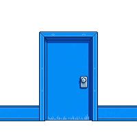 door blue locked