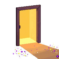 door exit glowing