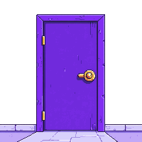 door purple locked
