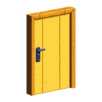 door yellow locked