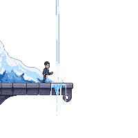 platformer water drop falling hazard